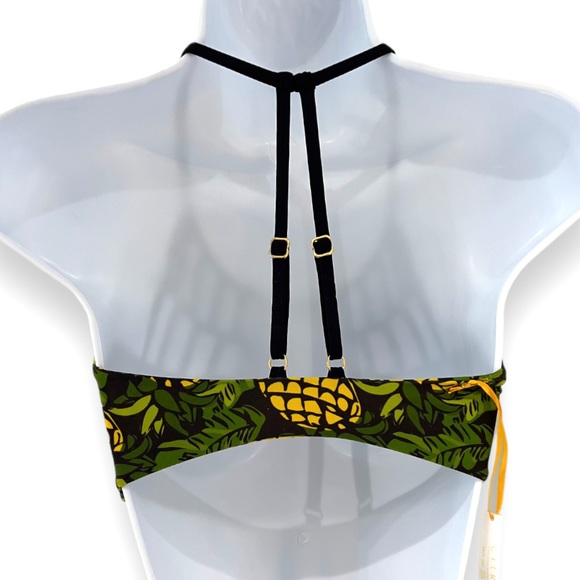 Citrine Swim Mali Bikini Top King of Fruit Pineapple Print size M - Picture 5 of 13